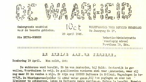 Foto van verzetskrant 'De Waarheid'