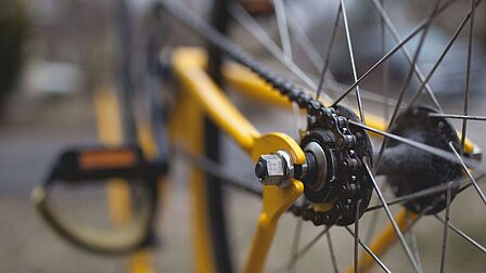 Fietsspaak en fietsketting