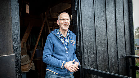 Molenaar Aalf Wijnia bij de Doesburgemolen