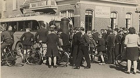 Foto van stakingen tijdens de Tweede Weereldoorlog