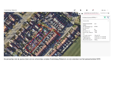 Luchtfoto van de volkstuinlocaties die verhuurd worden via de gemeente Ede